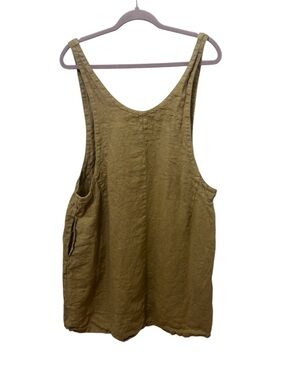Cut Loose Linen Tunic Dress Pockets Size L/XL
